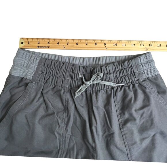 The North Face Womens Gray High Rise Ruched Ankle Athletic Pants Large - Picture 6 of 8